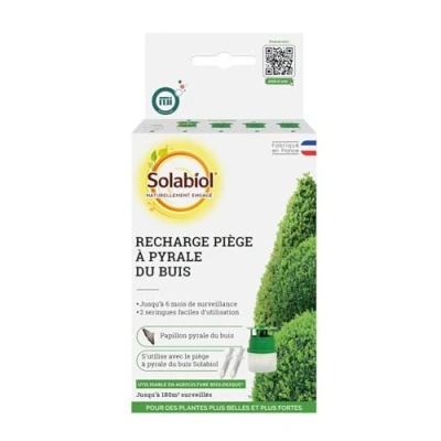 Image de Solabiol SORECBUISN SOLABIOLSORECBUISN Recharge piège à pyrale du buis Etui 1 Seringue Jusqu’à 3 Mois de Surveillance Conservation température ambiante , Puissant