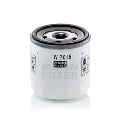 Image de MANN FILTER W 7015 Filtre à huile 3/4 16 UNF 2B avec un clapet de non retour vissé FORD: B Max, Mondeo 5 Limousine, Tourneo Courier, VOLVO: V50