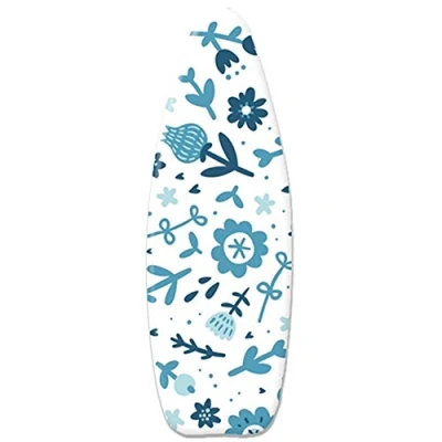 Image de Housse de planche à repasser 100% coton, avec rembourrage 4 mm pour table repasser, réflexion la chaleur, 130 x 45 cm