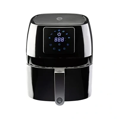 Image de MasterChef Friteuse Sans Huile 4,5L air Fryer pour 2 4 Personnes, à Chaud, avec Ecran LCD Numerique, 7 Programmes, Minuterie Température Réglable Affichage, Machine a Chips, 1400W, Noir