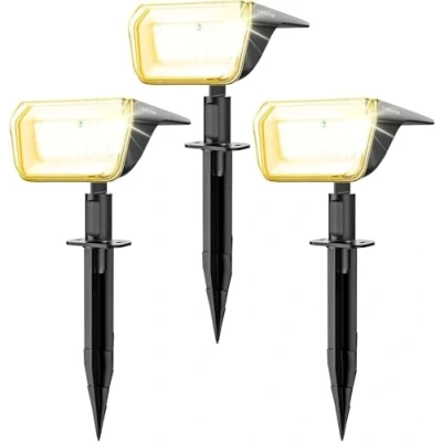 Image de Linkind Lampe Solaire Exterieur, Eclairage Ultra Longue Durée, 60 LEDs Spot Exterieur 800lm, IP67 Lumiere pour Jardin, Chemin. Blanc Chaud
