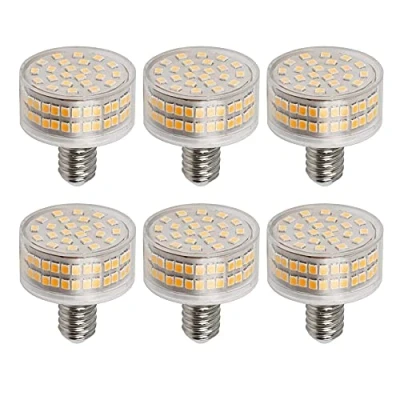 Image de WULUN Pack De 6 Ampoules LED E14, 9W, 88 x 2835 SMD LED, Equivalent 90W Halogène, 900LM, Blanc Chaud 3000K, 360 Degrés Angle, AC 220 240V, Non Dimmable