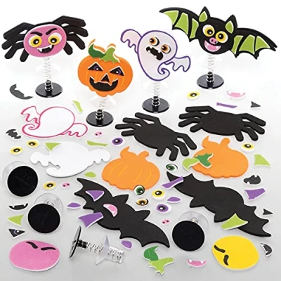 Image de Baker Ross FE849 Ressort Jouet Enfant motif Halloween Lot de 8, Creatif, Mini Enfant, a ressort, Loisirs Creatifs Enfants