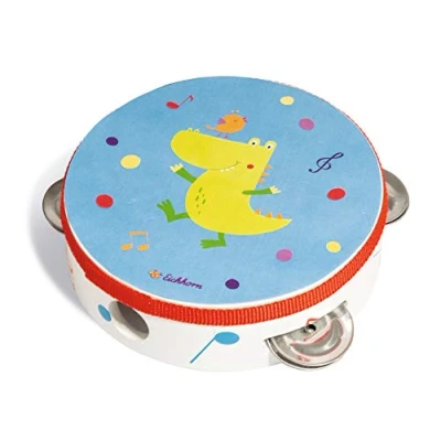 Image de Eichhorn Musik Tamburin mit süßem Tiermotiv Instrument de Musique en Bois, Multicolore, 14,5 x 4,5 cm, à partir d&#039;un an, 100003483