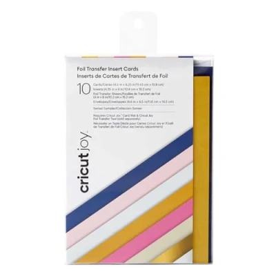 Image de Cricut 11.4cm x 15.9cm Sensei, Joy Foil Transfer Insert Cards 10 Pack 11,4cm 15,9cm