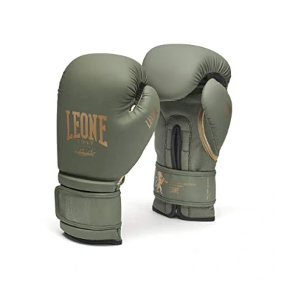 Image de LEONE 1947, Gants de Boxe Édition Militaire, Adulte Unisexe, Vert, 14 OZ, GN059G