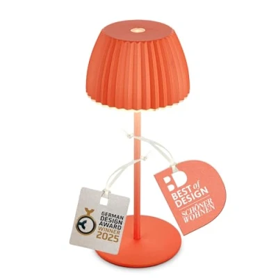 Image de Briloner Lampe à poser LED rechargeable Brilo unplugged Riffle, orange