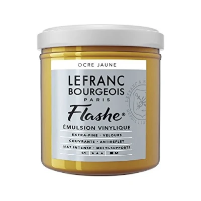 Image de Lefranc Bourgeois Flashe Acrylique Pot 125ml Ocre Jaune