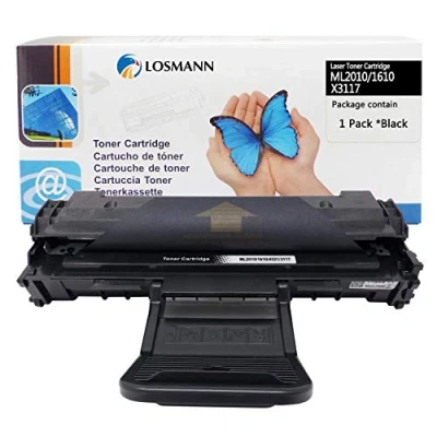 Image de LOSMANN 1x Noir Toner compatible pour ML 2010 1610 SCX 4521 X3117 Samsung 4321 4521F 4521FR 1615 1620 1625 2000 Series 2010L 2010P Xerox 3122 3124 3125 Dell 1100