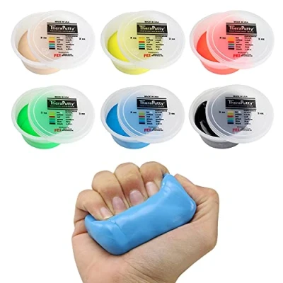 Image de CanDo® TheraPutty antimicrobien Pâte à malaxer 85 g jeu de 6 (différentes couleurs)
