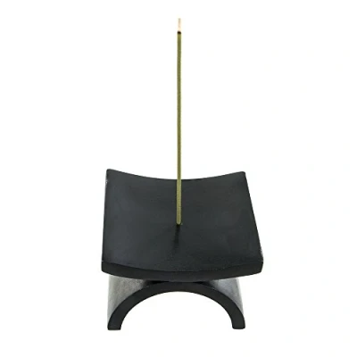 Image de Zen Minded Porte bâton D&#039;encens Japonais EKO Pierre Naturelle Noir Brûleur Joss