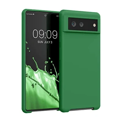 Image de kwmobile Housse Compatible avec Google Pixel 6 Coque de téléphone Protection Souple en TPU Silicone Vert Vif