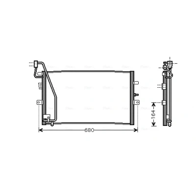 Image de PRASCO SB5056 Condenseur De Clim 11,7 8,4 Aluminium 586 R 134a SAAB: 9 5 Berline, Break