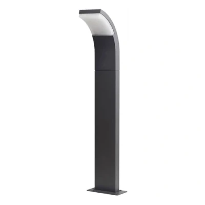 Image de LED Eclairage Exterieur Half (Moderne) en Noir Aluminium (1 lampe,à), Luminaire Exterieur, Lampe Jardin, Borne Lumineuse