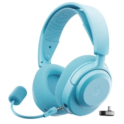 Image de SteelSeries Casque Arctis Nova 3X Wireless Appli Mobile Companion Batterie 40h Haut parleurs magnétiques en néodyme 2,4 GHz/Bluetooth Micro détachable Xbox, PS5, PC, Switch, Aqua