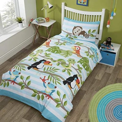 Image de Rapport Parure de lit Rainforest en Polyester pour Simple 135 x 200 cm et 1 taie d&#039;oreiller 50 75