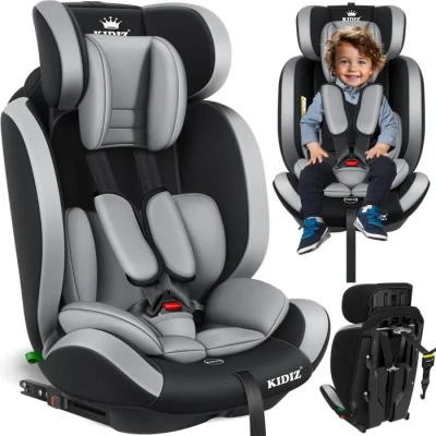 Image de KIDIZ® siège auto pour enfants avec Isofix groupe 1+2+3 9 36 kg Ceinture de sécurité à 5 points, auto, enfants, Appuie tête réglable Rehausseur évolutif 1 12 ans, stable et sûr