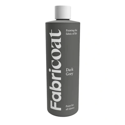 Image de Fabricoat Peinture Textile Restaurez ou Changez la Couleur de Tous les Textiles Peignez Directement sur le Tissu Transformez Tissus : Canapés, Abat jour (250 ml, Gris foncé)