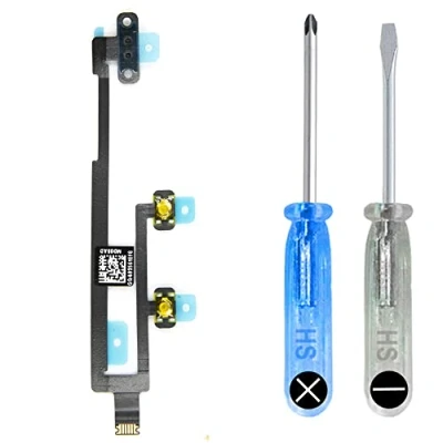 Image de MMOBIEL Bouton Power/Volume Controle Compatible avec iPad 7 2019 / 8 2020 Marche Arrêt/Silencieux Nappe Flex Remplacement INCL. Microphone et Tournevis
