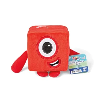Image de Learning Resources Plüschspielzeug Numberblock Eins, Numberblocks für Mädchen und Jungen, Plüschfigur Kleinkinder mit 1 3 Jahren, ab 18 Monaten