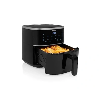 Image de Princess Airfryer numérique 6 L Ecran tactile LED 1500 W 8 programmes Cuisson plus saine Sans huiles Noir 182244