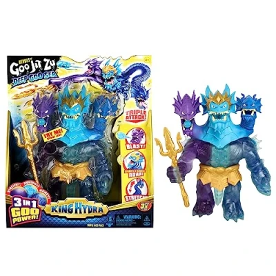 Image de Heroes of Goo Jit Zu Deep Sea King Hydra Figurine Triple Attaque Pouvoir Gluant 3 en 1. avec Effets de Combat Lumineux et sonores !