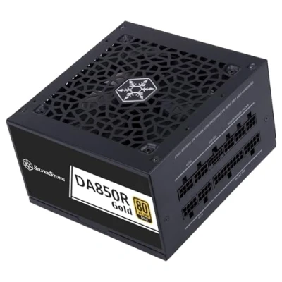Image de SilverStone Technology DA850R Gold, Bloc d’Alimentation ATX entièrement modulaire 3,0 et PCIe 5,0 850W 80 Plus SST GMA