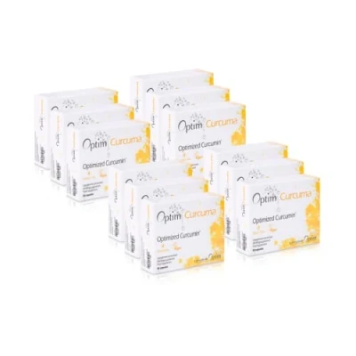 Image de Curcumine Longvida Pack 12 boites de 30 Gélules Souplesse articulations Complément Curcuma sans Pipérine ni Poivre Noir Optim