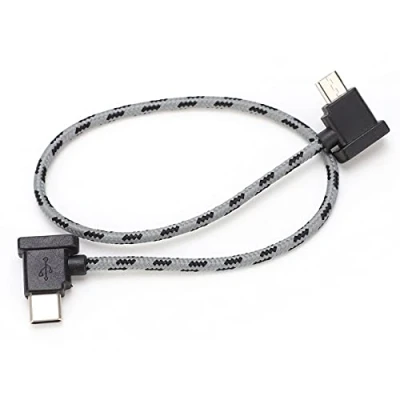 Image de Câble de Données, Données à Angle Droit Type C vers Micro USB pour Drone RC Compatible avec la Télécommande Mavic Air 2 / Mini