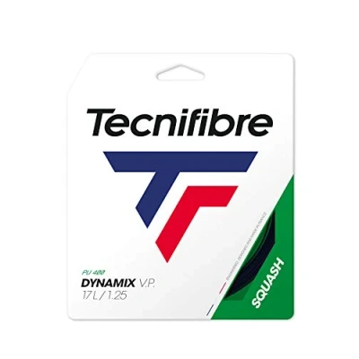 Image de TECNIFIBRE CORDAGE SQUASH UNISEXE GARNITURE 12 METRES DYNAMIX VP BLACK 1,25
