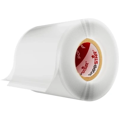 Image de POPPSTAR 3m ruban en silicone auto fusionant (auto amalgamant, vulcanisation), isolant et bande d&#039;étanchéité (eau, air), 50 mm de large, blanc