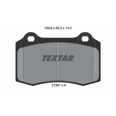 Image de TEXTAR 2138104 Jeu de plaquettes frein non préparé pour indicateur d&#039;usure FORD: Focus Mk1 3/5 portes
