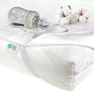 Image de Makian Protège Matelas Imperméable, Alese 60x120 Lit Bebe en Molleton de Coton, Testé Oeko TEX® Standard 100, Lavable Machine, Adapté au Sèche Linge