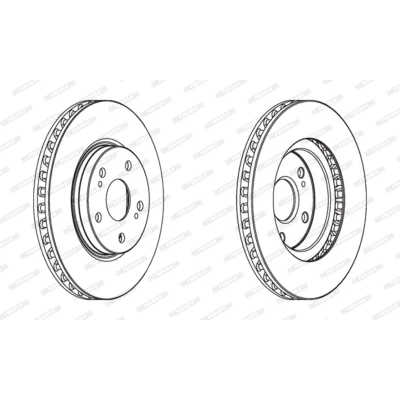 Image de FERODO PREMIER DDF1814C Disque de frein 296 28 5 ventilé revêtu sans vis/boulons LEXUS: IS 2, 3, C
