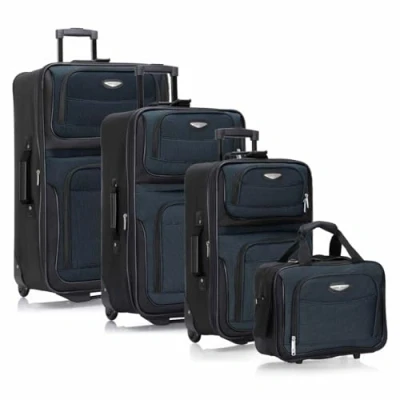Image de Travel Select Bagage Vertical Extensible Amsterdam, Bleu Marine, 4 Piece Set, Ensemble de 2 pièces