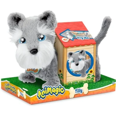 Image de Goliath Animagic Chien Tilly Le Terrier Peluche Interactive Jouet Electronique Amusant Marche, Aboie et Remue Sa Queue Pour Enfants dès 2 Ans Piles Incluses