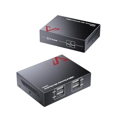 Image de AV Access 4 Ports USB Extender sur Cat5e/6/6a/7 jusqu&#039;à 480 Mbps, x 2.0 prend en charge 2 caméras Web de manière synchrone et tous les systèmes d&#039;exploitation, conception Plug and Play