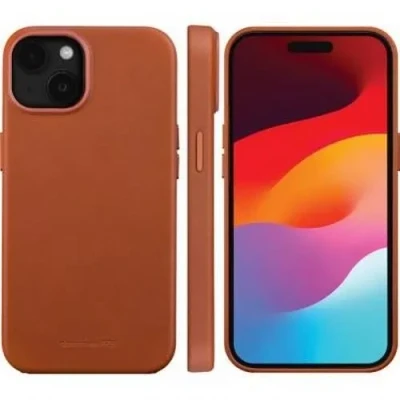 Image de Coque Apple iPhone 15 MagSafe Cuir véritable dbramante1928 rigide/Coque Étui téléphone Marron Shockproof