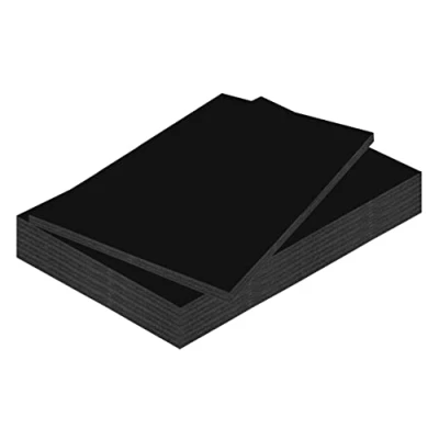 Image de Kangaro Lot de 5 plaques mousse DIN A3 Noir 29,7 x 42 cm 10 mm Pour travaux manuels, présentation, modélisme, passe partout