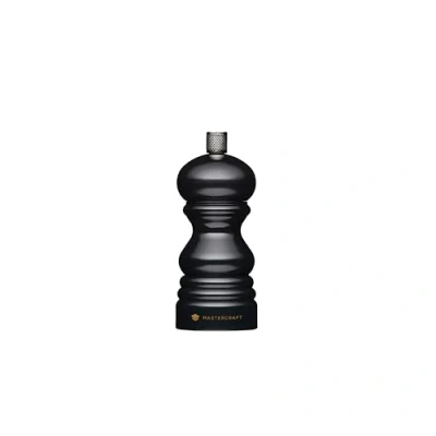 Image de MasterClass Moulin à Sel et Poivre en Plastique avec Capuchons Interchangeables, 12 cm, Noir