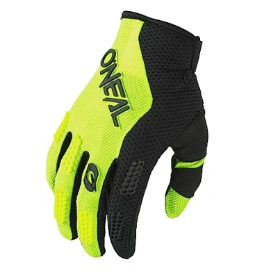 Image de O&#039;NEAL Gants de vélo et Motocross MX MTB FR Downhill Ajustement pour Un Maximum Confort, matériau perméable à l&#039;air Element Glove RACEWEAR V.24 Adulte Noir Néon Jaune Taille M