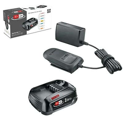 Image de Bosch Kit de démarrage 18 V avec batterie et chargeur (1x 2,5 Ah, AL 18V 20 chargeur, système 18V, dans un carton)