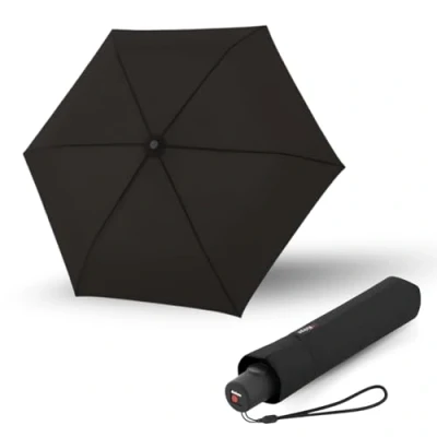 Image de Knirps Parapluie C.250 Light Duomatic Black avec sac parapluie, de poche fonction Duomatic, Ouverture et fermeture automatique, automatique léger