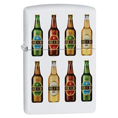 Image de Zippo Briquet Classique Lighter Beer Bottles en Laiton Design Individuel Taille de Poche Originale 60005055
