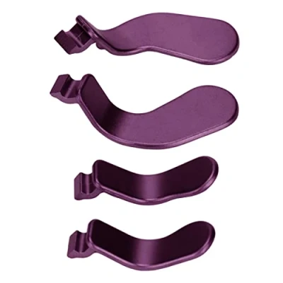 Image de Lot de 4 Palettes Manette en Métal, Interchangeables Acier Inoxydable, Pièces Rechange pour One Elite Série 2 Modèle 1797(Mauve)