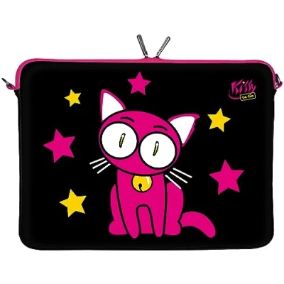 Image de Housse pour ordinateur portable Kitty To Go LS142 15 Digittrade Noir, Rose 15,6 po Néoprène