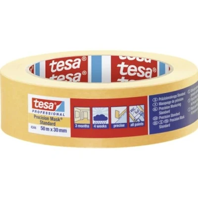 Image de tesa PRECISION STANDARD 04344 00002 00 Bande de masquage Präzisionskrepp® jaune (L x l) 50 m 30 mm 1 pc(s)
