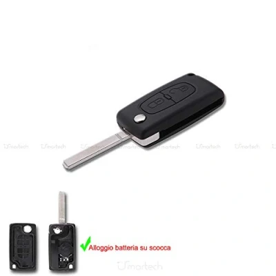Image de Replacement 2 button flip key fob case for Citroen C2 C3 Berlingo remote by Remotefobcentre