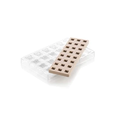 Image de Silikomart KIT QUADRO 01 CH015 MOULE EN TRITAN 25 X H 15 MM + ICH015 SILICONE N. 24