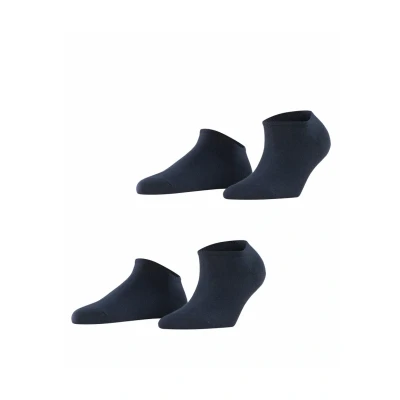 Image de Esprit Femme Uni 2 pack W Sn Coton Unies Lot De Paires Chaussettes Basses, Bleu (Marine 6120), 39 42 EU